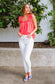 Talia High Waisted White Skinny Jeans