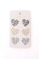 Triple Hearts Studs in Animal