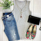 Addison Henley Tank - Light Grey