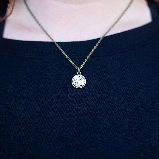 Dainty Circle Druzy Necklace