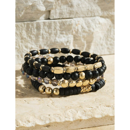 Wood and Natural Stone Bracelet